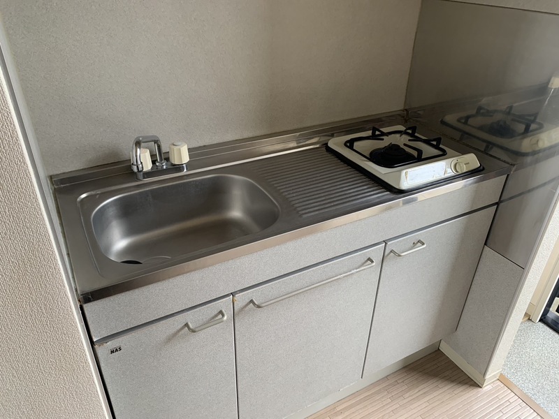 一口ガスコンロ付き